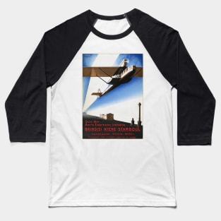 Italy Airline Vintage Poster 1924 Baseball T-Shirt